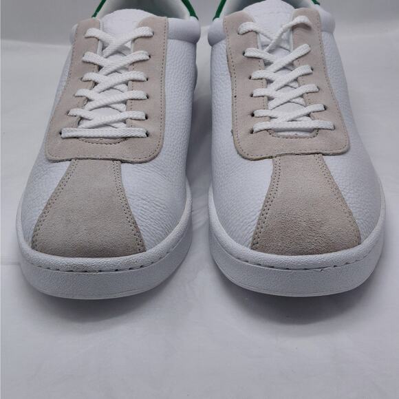 Lacoste Mens Sneakers Size 12 White Leather Suede Low Top Preppy Streetwear Y2K - Picture 5 of 11